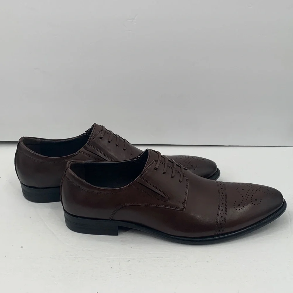 VINTAGE FOUNDRY Co. Men's No Lace Brown Oxford Shoes Size 11